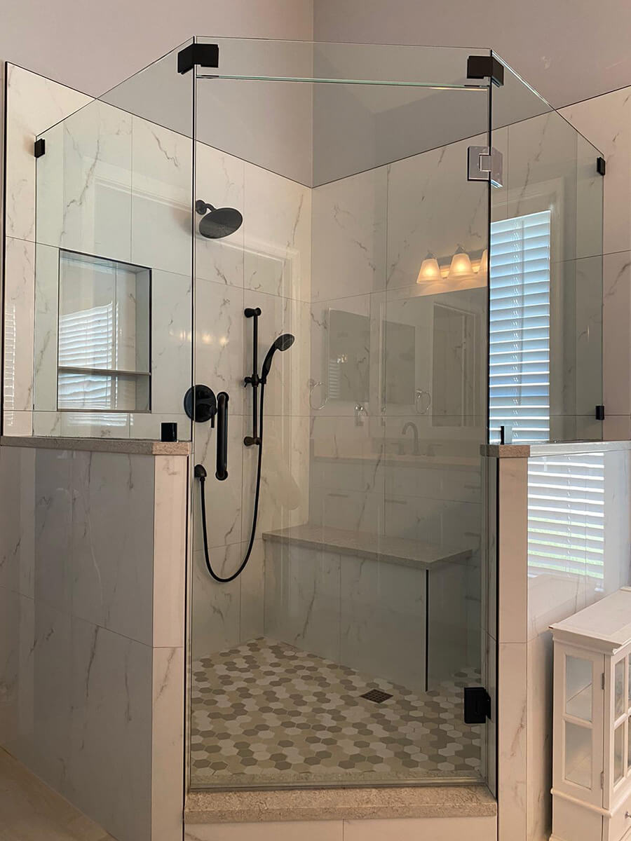 custom glass shower in South Florida